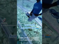 Прозрачная поликарбонатная лодка и кристаллическая скамейка для уникального опыта тура