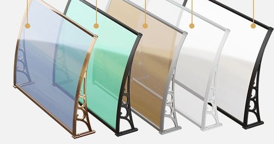 Поликарбонатные оконные навесы DIY навес с черным белым или серым скобком
