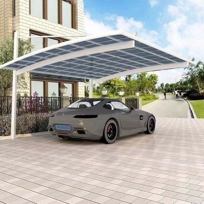 DIY поликарбонатный тент Алюминиевый каркас Carport с поликарбонатной крышей для защиты транспортного средства