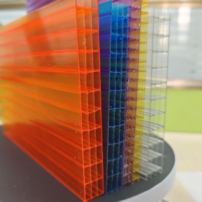 Хорошая цена. 16 мм оранжевый поликарбонатный полой лист от -40 до 120 градусов по Цельсию онлайн