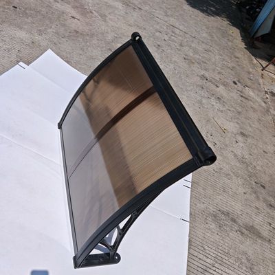 Factory 1m*1.2m Bronze Effortless Assembly DIY Polycarbonate Awning with Plastic Frame amp Impact-Resistant amp UV-Resistant Panels